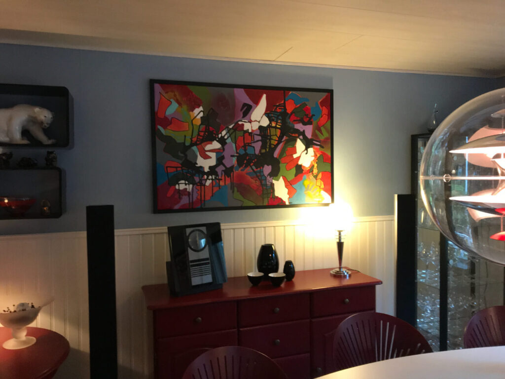 Maleri i stuen i Sverige